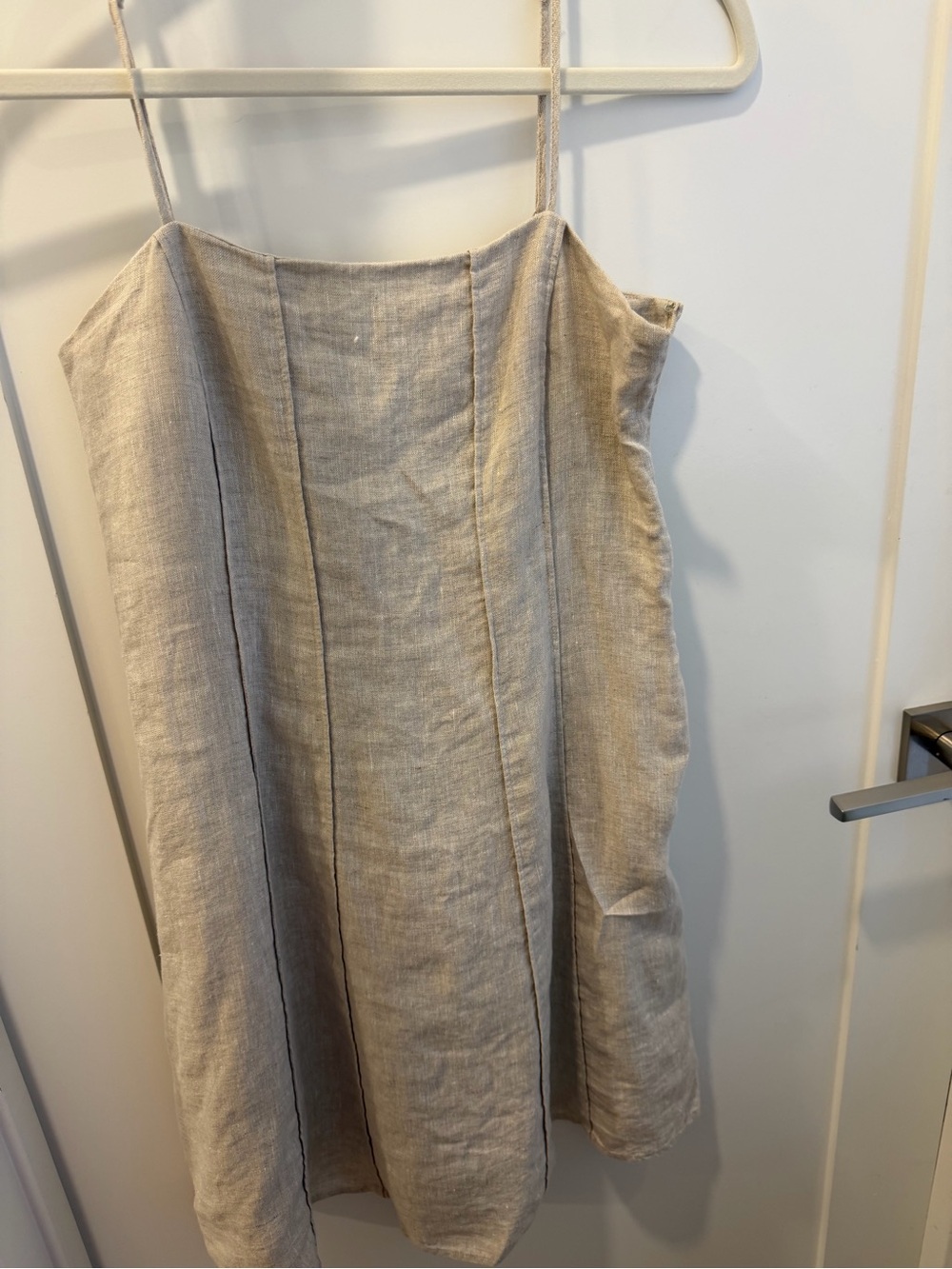 & Other Stories Natural Beige Linen Dress